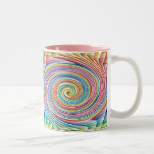 Bunte gewundene Muster-Kaffee-Tasse Zweifarbige Tasse