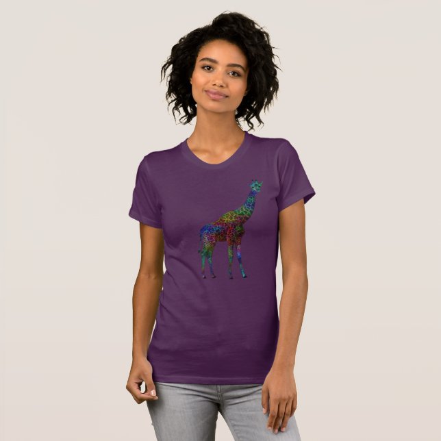 Bunte Giraffe T-Shirt (Vorne ganz)