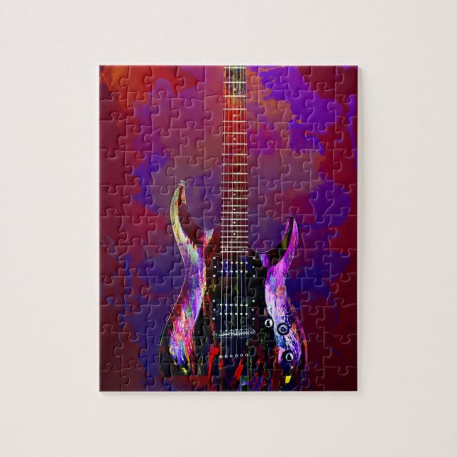 Bunte Gitarre Puzzle (Vertikal)