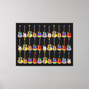 Bunte Gitarren Leinwanddruck