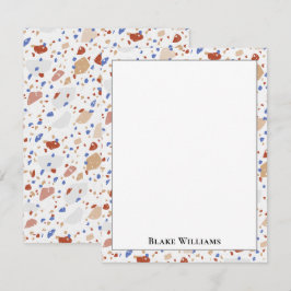 Bunte Glas-Chips Terrazzo-Muster Rahmen Mitteilungskarte