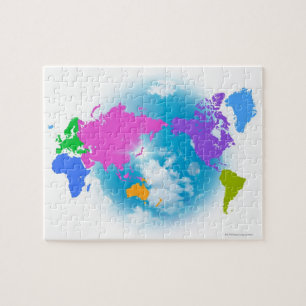 Bunte globale Karte Puzzle