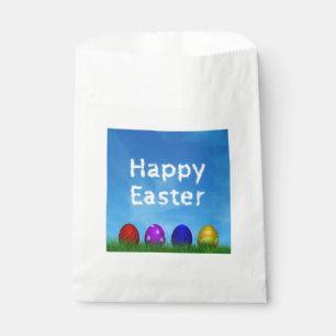 Bunte glückliche Ostereier Geschenktütchen