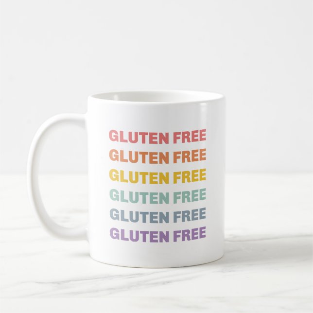 Bunte glutenfreie Tasse (Links)