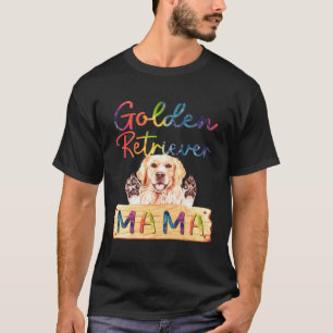 Bunte Golden Retriever Mama Hunde-Mutter T-Shirt