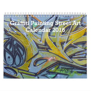Bunte Graffiti-Malerei-Straßen-Kunst 2016 Kalender
