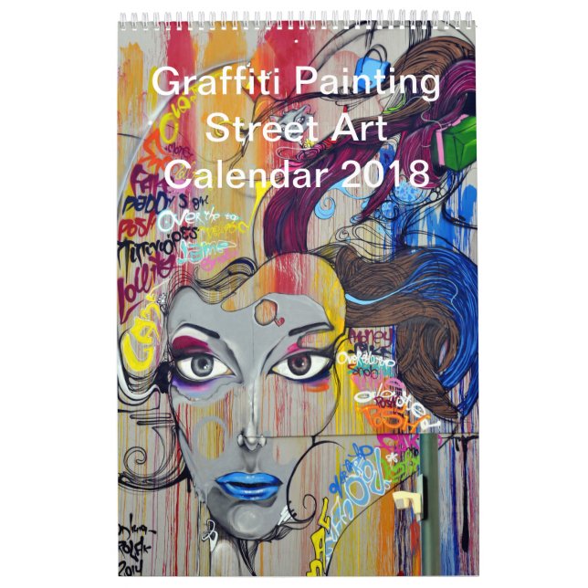 Bunte Graffiti-Malerei-Straßen-Kunst 2018 Kalender (Titelbild)