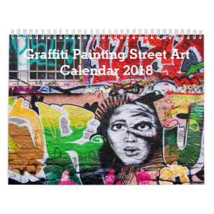 Bunte Graffiti-Malerei-Straßen-Kunst 2018 Kalender