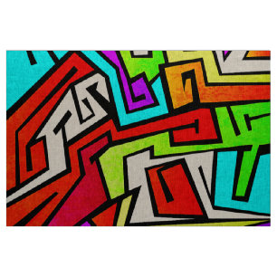 Bunte Graffitiillustration Stoff