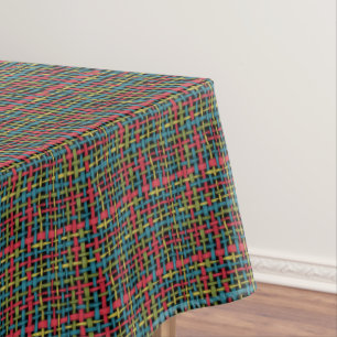 Bunte grafische gesponnene Schnüre Tischdecke