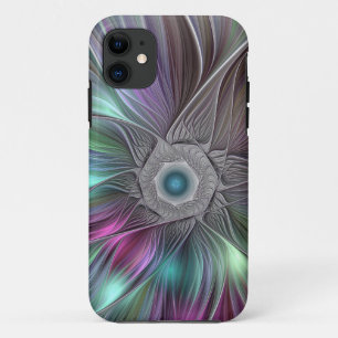 Bunte große Blumen-Abstracte Trippy-Fraktal-Kunst Case-Mate iPhone Hülle