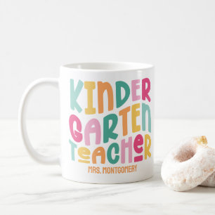 Bunte Grundschullehrerin Custom Kaffeetasse