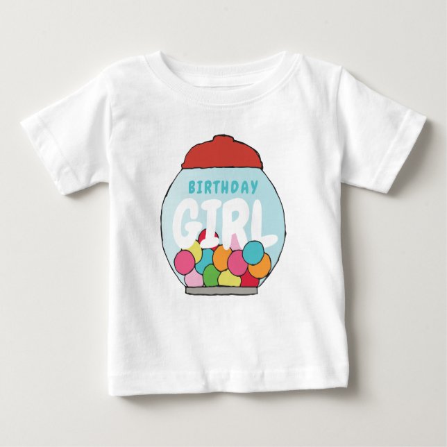 Bunte Gumball-Themenparty Gumball Party Baby T-shirt (Vorderseite)