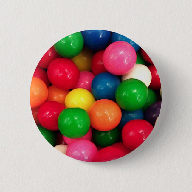 Bunte Gummi-Ball-Süßigkeit Button (Vorderseite)