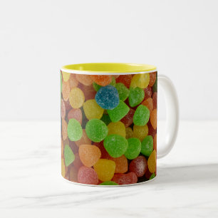 Bunte Gummibärchen Zweifarbige Tasse