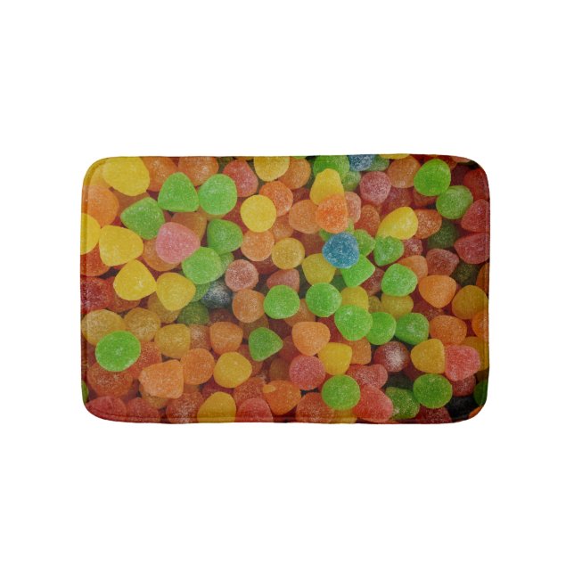 Bunte Gummibonbons Badematte (Vorderseite)
