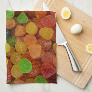 Bunte Gummibonbons Geschirrtuch