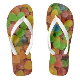 Bunte Gummibonbons Süßigkeiten Quirkig Flip Flops