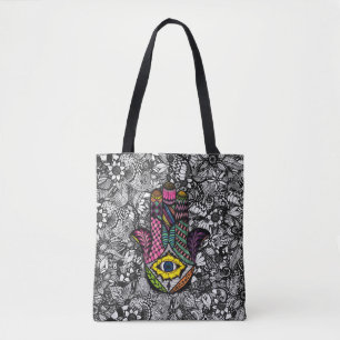 Bunte Hand gezeichnete Hamsa Hand