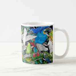 Bunte Haustier-Papageien der WeltTasse Kaffeetasse