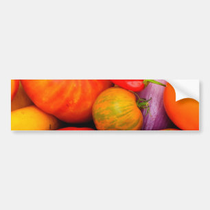 Bunte Heirloom-Tomaten Autoaufkleber