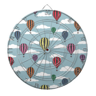 Bunte Heißluftballons Dartscheibe