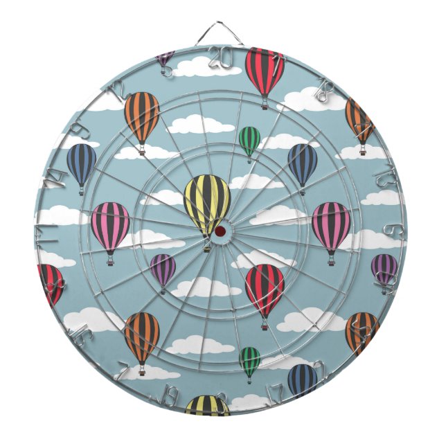 Bunte Heißluftballons Dartscheibe (vorne)