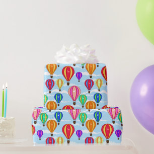 Bunte Heißluftballons Geschenkpapier