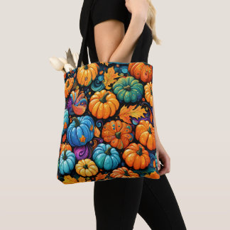 Bunte Herbst-Kürbis-Garten-Tasche