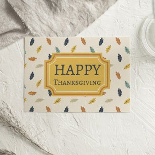 Bunte Herbstblätter Frohe Thanksgiving-Karte