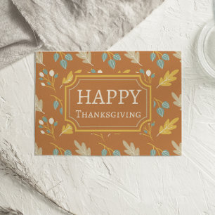 Bunte Herbstblätter Frohe Thanksgiving-Karte