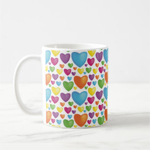 Bunte Herzen Kaffeetasse