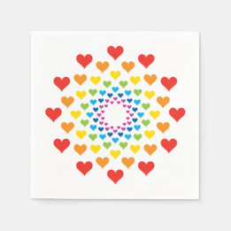 Bunte Herzen Serviette