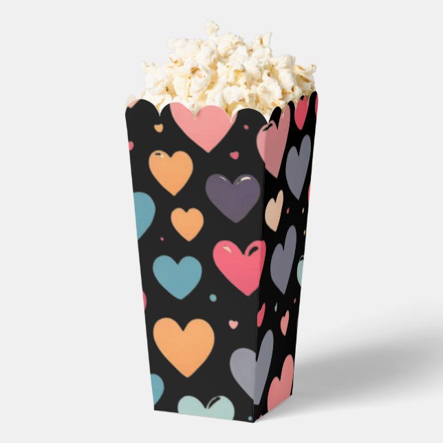 Bunte Herzen Valentinstag Geschenkschachtel (Geplatzt)