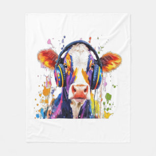 Bunte Highland-Kuh Fleecedecke