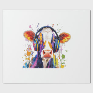 Bunte Highland-Kuh Geschenkpapier