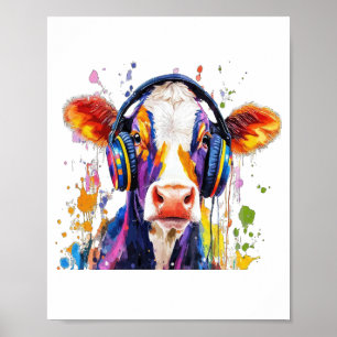 Bunte Highland-Kuh Poster