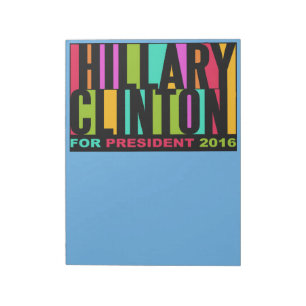 Bunte Hillary Clinton 2016 Notizblöcke