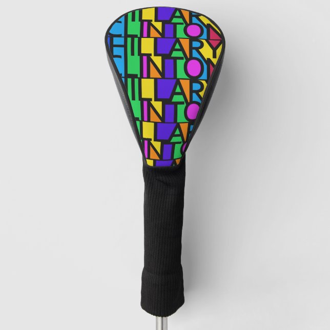 Bunte Hillary Clintonfahrerabdeckung 2016 Golf Headcover (Vorderseite)