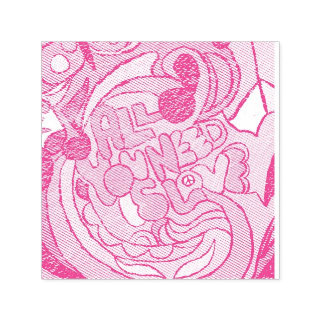 bunte Hippie-Liebe Thunder_Cove Permastempel (Design)