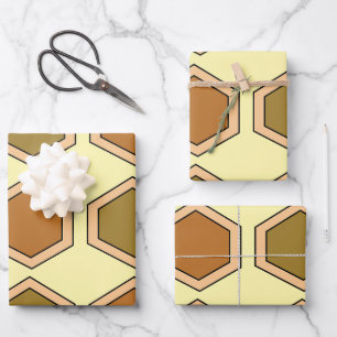 Bunte Honeycomb Geburtstag Geschenkpapier Set