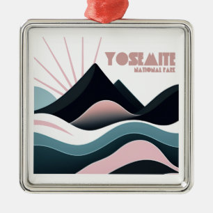 Bunte Hügel des Yosemite-Nationalparks Ornament Aus Metall
