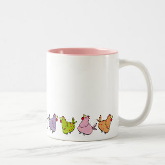 Bunte Huhn-Tasse Zweifarbige Tasse