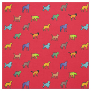 Bunte Hunde Stoff