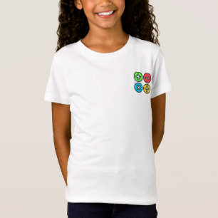 Bunte Illustration grundlegender mathematischer Sy T-Shirt