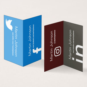 Bunte Info-Abdeckung der Sozialmediumseiten Visitenkarten