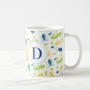 Bunte Insektenwanzennatur-Monogramm-Tasse Tasse