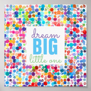 bunte inspirierende Zitat Poster Traum groß