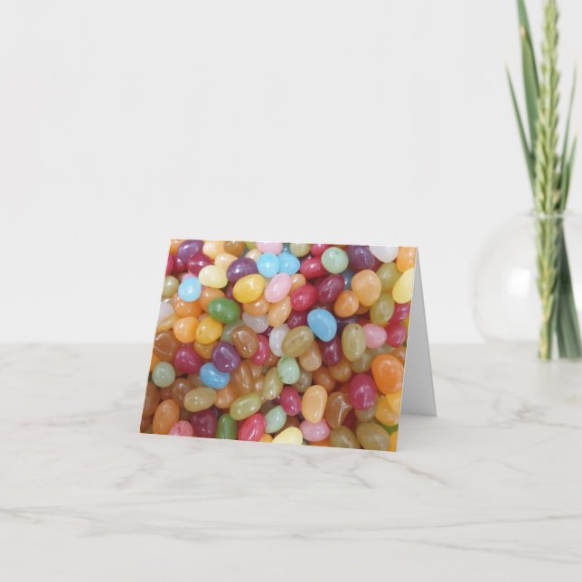 Bunte Jelly Beans Karte (Vorderseite)