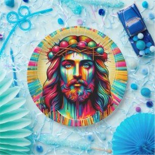 Bunte Jesus-Papierteller! Pappteller